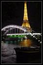 Miniature : Carte postale de la tour Effel claire, de nuit,  Paris. 