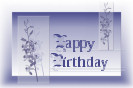 Miniature : Une jolie carte postale d'orchides pour souhaiter un anniversaire. 