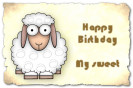 Miniature : Un mouton pour souhaiter un joyeux anniversaire ma douce 