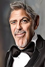 Miniature : Carte postale caricaturale de George Clooney 