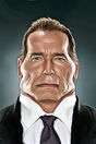 Miniature : Carte postale caricaturale de Arnold Schwarzenegger 
