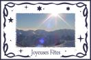Miniature : Carte postale Joyeuses ftes : Montagnes enneiges. 