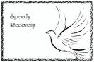 Miniature : Carte postale pour souhaiter un prompt rtablissement compose d'une colombe. 