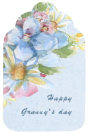 Miniature : Une carte postale compose de fleurs pour souhaiter une bonne fte  sa mamie. 