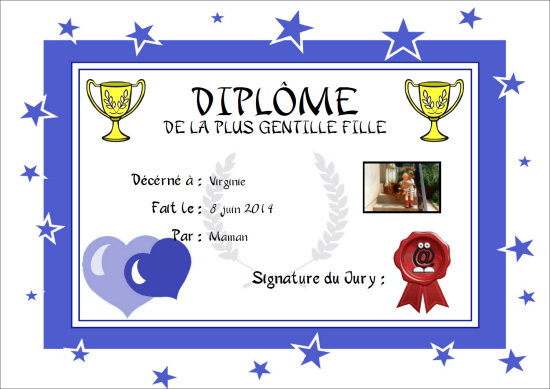 Diplme avec photo