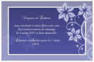 Miniature. Faire-Part : Faire part d'invitation bleu (couleurs modifiables) orn de fleurs.