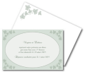 Miniature : Faire part d'invitation vert (couleurs modifiables) orn de feuilles de lierre