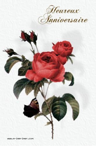 Un joli bouquet de roses rouges pour souhaiter l'anniversaire de l'tre aim.
