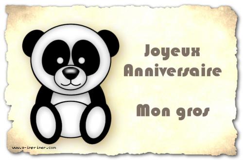 Un petit panda pour souhaiter un joyeux anniversaire