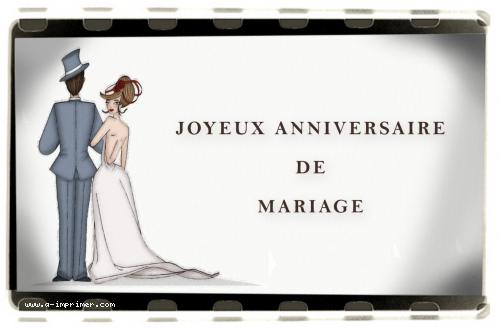 Une carte postale pour souhaiter un joyeux anniversaire de mariage compose d'un joli couple de maris.