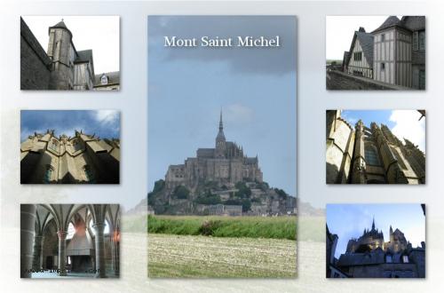 Carte postale du Mont St Michel en Normandie.