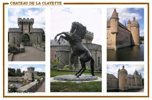 Carte postale du Chateau de la Clayette en Bourgogne.