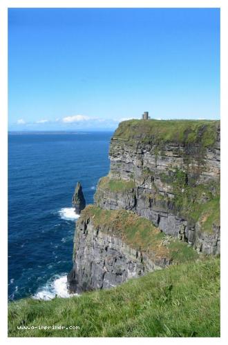 Carte postale de falaises (Cliffs of Moher) en Irlande.