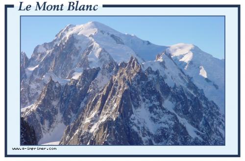 Carte postale du mont blanc.