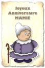 Miniature : Souhaitez un joyeux anniversaire  votre mamie en lui envoyant cette jolie carte postale.