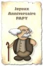 Miniature : Souhaitez un joyeux anniversaire  votre papy en lui envoyant cette carte postale.