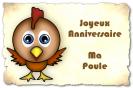Miniature : Une poule pour souhaiter un joyeux anniversaire ma poule.