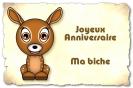 Miniature : Une jolie petite biche pour souhaiter un joyeux anniversaire.