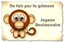 Miniature : Un singe pour souhaiter un joyeux anniversaire.