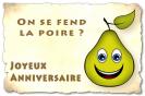 Miniature : Carte postale d'anniversaire. On se fend la poire ?