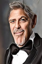 Miniature : Carte postale caricaturale de George Clooney