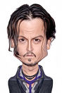 Miniature : Carte postale caricaturale de Johnny Depp