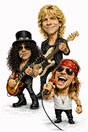 Miniature : Carte postale caricaturale de  Guns N' Roses