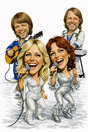 Miniature : Carte postale caricaturale de  Abba