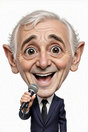 Miniature : Carte postale caricaturale de Aznavour Charles