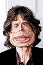 Miniature : Carte postale caricaturale de Mick Jagger