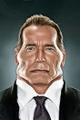 Miniature : Carte postale caricaturale de Arnold Schwarzenegger