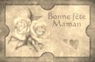 Miniature : Carte postale d'un bouquet de roses blanches pour la fte des mres.