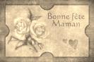 Miniature : Carte postale d'un bouquet de roses blanches pour la fte des mres.