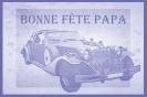 Miniature : Carte postale pour la fte des pres. Voiture ancienne. 