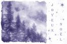 Miniature : Carte postale joyeux nol : montagne enneige.