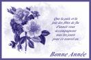Miniature : Carte postale Bonne Anne 2021 : Bouquet de fleurs. 