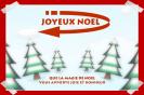 Miniature : Carte postale joyeux nol : Des sapins dans la neige. 