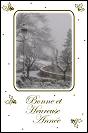Miniature : Carte postale Bonne Anne 2021 : paysage enneig.