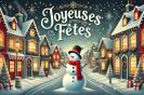 Carte postale pour souhaiter de joyeuses ftes de fin d'anne
