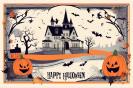 Miniature : Carte postale pour fter un Joyeux Halloween