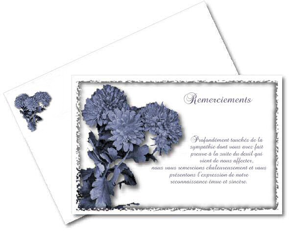 Faire-part de Condoleances. 