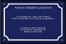 Miniature. Faire-Part : Une plaque bleue pour faire part de son dmnagement