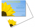 Miniature : Faire part d'invitation orn d'un tournesol devant un ciel bleu.