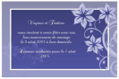 Miniature. Faire-Part : Carte de flicitations orne de fleurs.