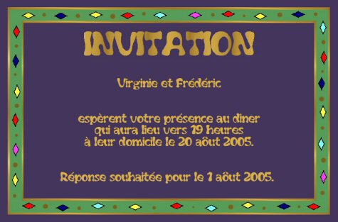 Faire-part de Invitation. Faire part d'invitation  une fte.