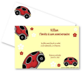 Miniature. Faire-Part : Une carte pour invitation avec une petite voiture rouge