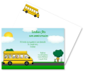 Miniature. Faire-Part : Faire part d'invitation pour une fte d'enfant. Un bus pour animaux fait son ramassage.