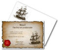 Miniature : Un carton d'invitation pour une fête d'enfant sur le thème des pirates.