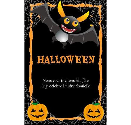 Faire-part de Invitation. Une carte d'invitation pour Halloween