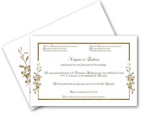 Créer Une Carte Dinvitation Mariage Gratuite à Imprimer